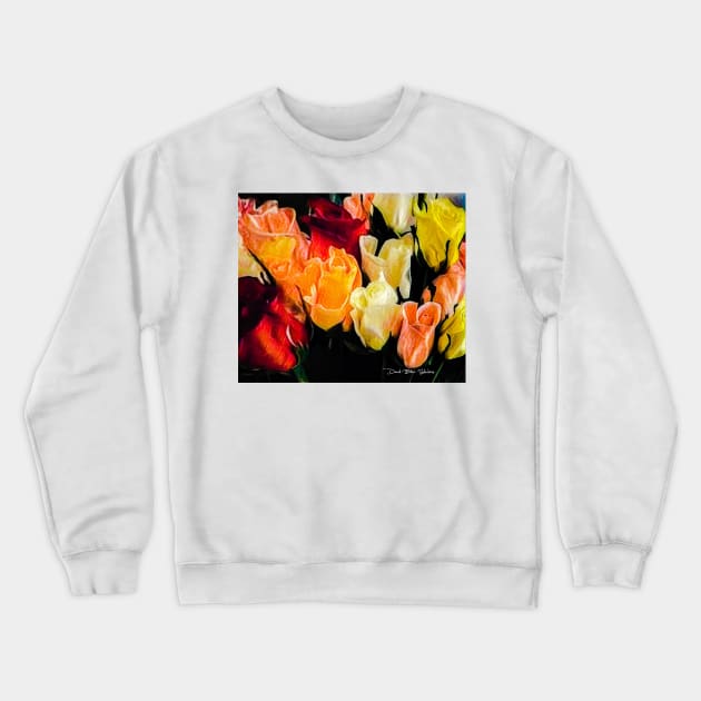 Paper Roses Crewneck Sweatshirt by davidbstudios